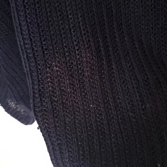 Vintage Eskandar Knit 100% Linen Sweater Womens Large Blue see through Lagenlook - Picture 15 of 16